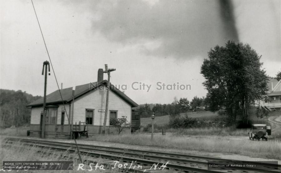Postcard: Boston & Maine Railroad Station, Joslin, New Hampshire